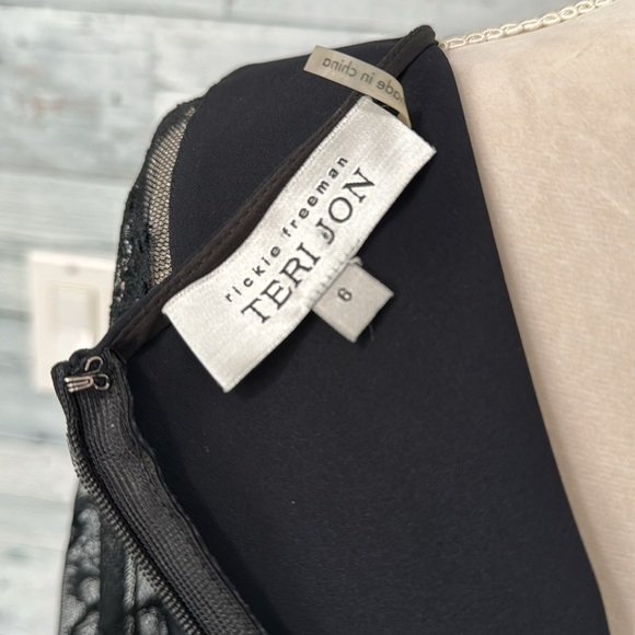 TERI JON by RICKIE FREEMAN BLACK COCKTAIL DRESS - Picture 13 of 14